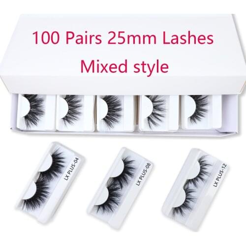 TDANCE Mink Lashes Wholesale 30/50/100PCS 3D 25mm Mink Eyelashes Natural False Eyelash Pack Makeup Faux Cils Reusable Eye Lash