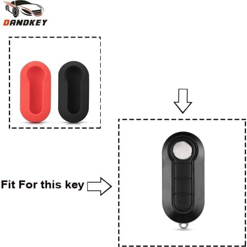 Dandkey Remote Cover Accessories Silicone Rubber Key Case For Fiat 500 Panda Punto Fob Car Replacement 3 Buttons High Quality