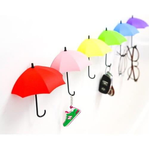 Modern Stereo Wall Stickers Dormitory Bedroom Living Room Wall Decoration Creative Porch Personality Self Adhesive Umbrella Hook