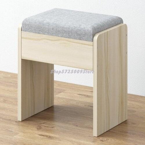 Makeup chair net red simple chair bedroom home lazy dressing chair cute girl solid wood dressing table small stool