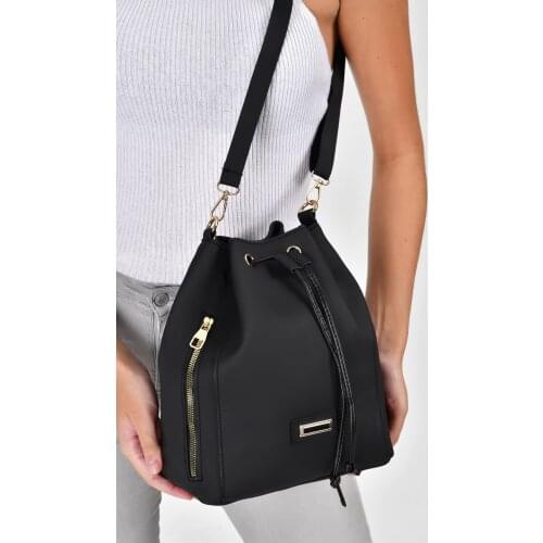 Bagzone Gathered Zipper Detailed Shoulder Bag,Womens bag,сумка женская,Handbags,Bags for women,shoulder bag leather,Womens bra