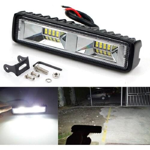 OKEEN 1/2Pcs 48W 4WD LED Work Light Bar 12V 24V White Flood Beam Fog Lamp For Off-road Car Truck Tractor Boat Motorcycle SUV ATV