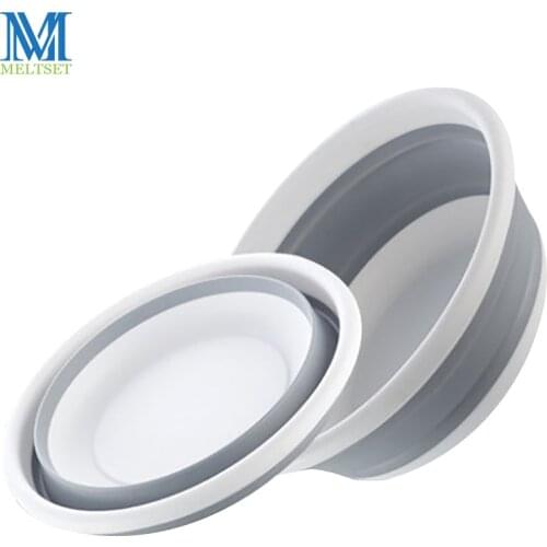 Large Size Portable Plastic Basin for Wash Car Clothes Vegetable Washing Folding Basins Home Kitchen Bath Foot Fold Basin Bucket