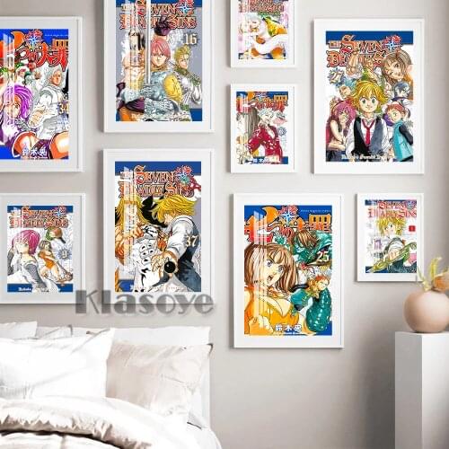 The Seven Deadly Sins Japanese Anime Art Prints Poster Manga Character Modern Canvas Painting Fans Collection Gift Home Decor