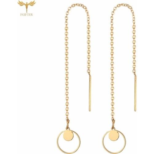 Unusual Earrings Large Circle Wrapped Small Round Drop Earrings for Pregnant Women Fashion Geometric Long Tassel Ear Line