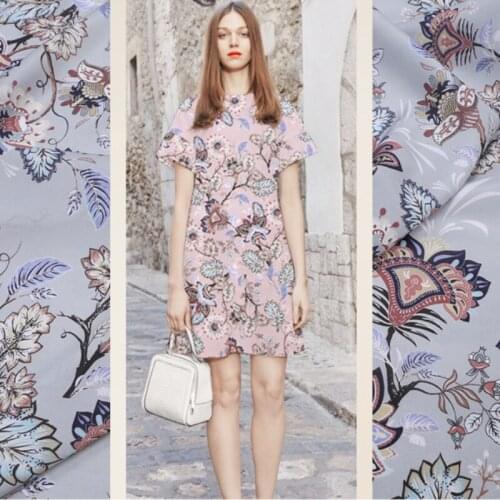 100% mulberry silk crepe de chine digital inkjet printing silk fabric summer dress shirt handmade silk textile sewing fabric