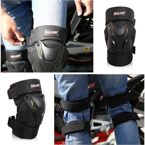 2pcs/1pair Motorcycle Knee Pads Racing Motocross Protector Guard Off Road Gear Protector Breathable Cold-Proof Knee Guard Black