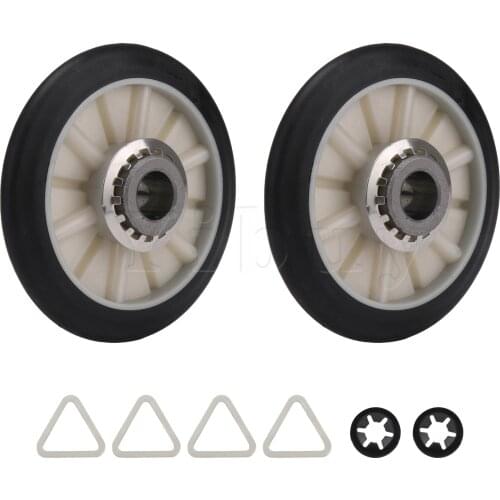 2pc Dryer Rear Drum Support Roller Kit 349241T Replacement for Whirlpool