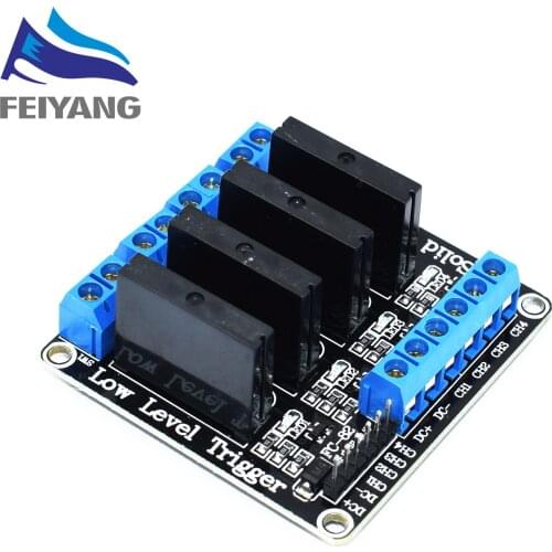 4 Channel 5V DC Relay Module Solid State Low Level SSR AVR DSP 2A 240V