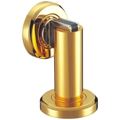 5 PC of Door Hardware Zinc Alloy Door Stops Gold Plated Powerful Magnetic Door Stoppers, Built-in-wall/Floor-mounted Doorstop