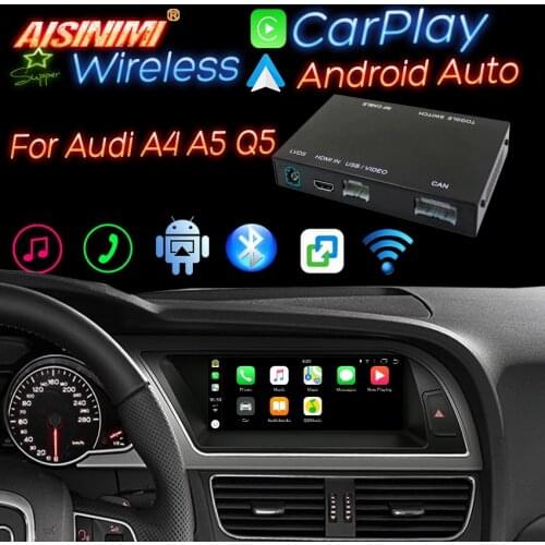 Aisinimi For Audi A4 A5 Q5 3GMMI Wireless Apple Carplay Android Auto Module Air play