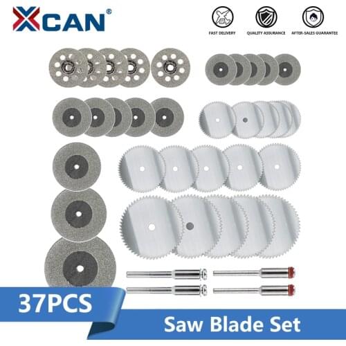 XCAN Diamond Saw Blade HSS Metal Cutting Disc Kit 37pcs Mini Circular Saw Blade Metal Stone Cutting Tools