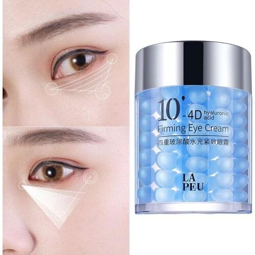 Anti Aging Hyaluronic Acid Eye Cream Reduces Dark Circles Eye Makeup Fine Skin Korean Care Lines Cream 60g Female A7T9