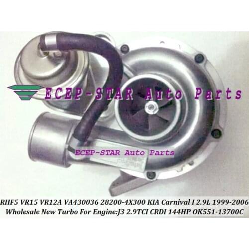 Free Ship RHF5 KHF5-1A VR15 VR12A 28200-4X300 OK551-13700C OK059A-13700 Turbo For KIA Carnival I 1999-2006 J3 J3CR 2.9L TCI CRDI