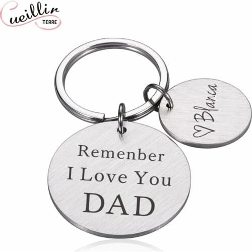 Custom keychain for father Fathers Day Gift birthday present Thanksgiving gift personalized keychains little surprise for dad