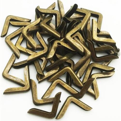 100PCS/Lot 14X14X2mm Bronze Metal Book Corners For Photo Albums Menus Folders DIY Scrapbooking Decor Corner Protectors WD0291