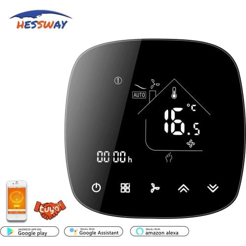 TUYA 2P4P digital programmable room thermostat WIFI for heat cool temp Works with Alexa Google home