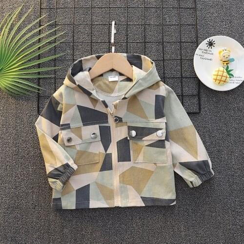 PatPat Camouflage Print Hooded Baby Jacket Coat