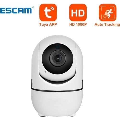 ESCAM 2MP WiFi IP Camera HD 1080P Tuya App Indoor Camera Security Surveillance Night Vision Motion Detection Auto Tracking Cam