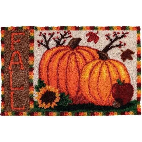 Latch Hook Rug Kits With Printed Pattern Carpet Embroidery Latch Hook Rug Needlework DIY Rugs Hook Rug Tapestry Kits Halloween