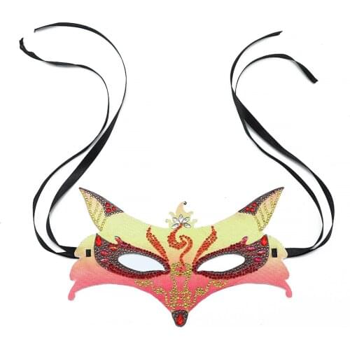 Fox Mask Special Shaped Rhinestone 5D DIY Diamond Painting Masquerade Party Mask Exquisite and Creative Face Modification Tools