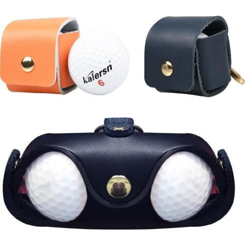 Small Golf Ball Bag Mini Waist Pack Pouch Faux Leather Portable Storage Bag Container Hold 1/2 Balls Swivel Waist Belt Clip