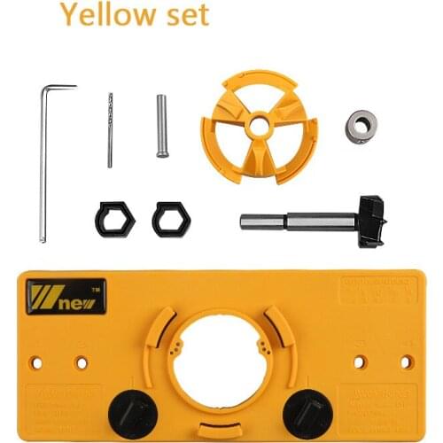 Concealed 35MM Cup Style Hinge Jig Boring Hole Drill Carbon Steel Wood Cutter Carpenter Guide+Forstner Bit Woodworking DIY Tool