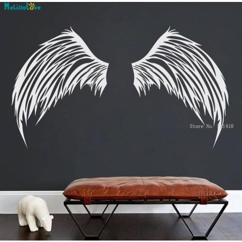 Angel Wings Wall Celestial Stickers Universal Heavenly Decoration Party Design Gift Idea Home Artwork Feather Decals YT5259