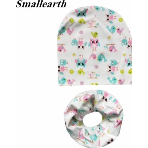 New Baby Hat Infant Cotton 2pcs children Beanies Hat Scarf For Girls Boys Fashion Baby Hat Scarf Set Kids Girls Hats Photo Props