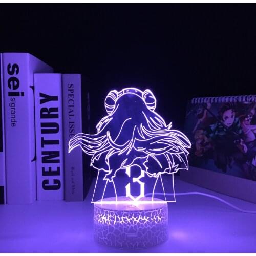 Bleach Anime 3D White Base Lamp Neliel Tu Oderschvank for Bedroom Decor Nightlight Cool Birthday Gift Acrylic LED Night Light