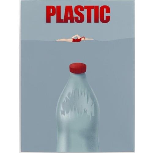 JAW Shark Water Bottle Cartoon Canvas Hd Prints Pictures Wall Artwork Painting Home Decor Modular Poster Framed For Living Room