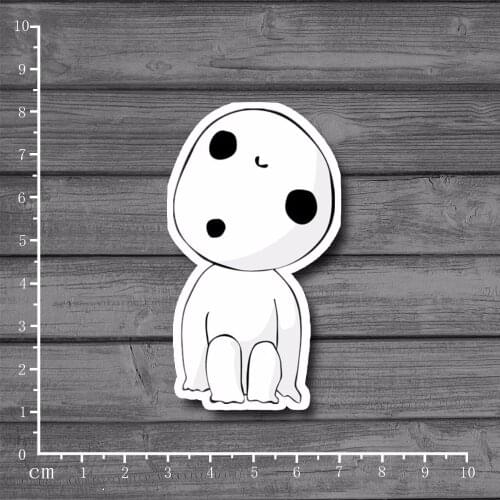 Princess Mononoke. Forest ghost Waterproof PVC Laptop Notebook Sticker Snowboard Car Styling Decal Suitcase Stickers[Single]