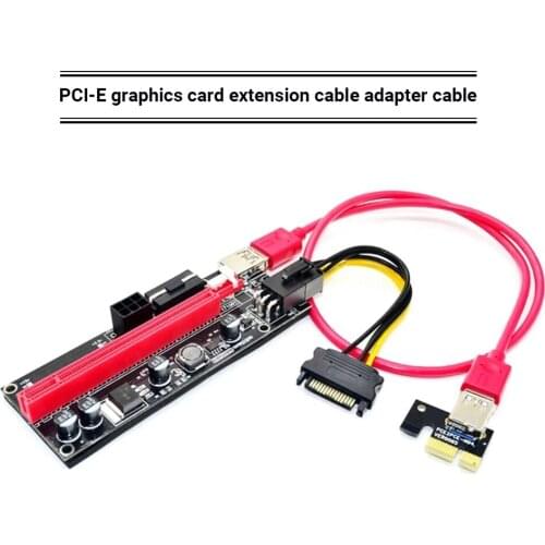 PCI Express Riser Card USB 3.0 Cable PCI-E 1X to 16X Extender Adapter 4Pin 6Pin Power for GPU Mining Miner