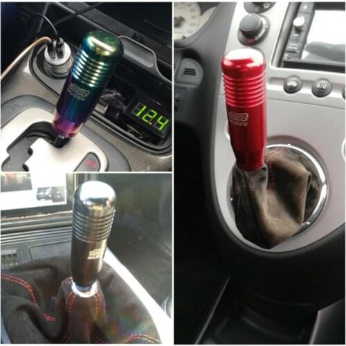 Bullet Shape Gear Car Knob Aluminum Alloy Shift Stick Shifter Head Fit Most Manual Automatic Vehicles