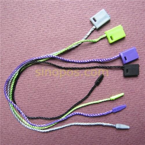 Free shipping Plastic Hang Tag Pin, Snap Lock, Nylon String, with Square Head, Various Designs and Colors, for Tag Seal