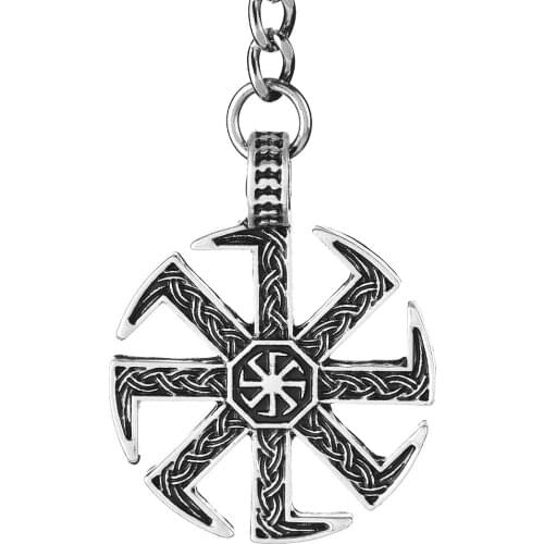 Slavic Kolovrat Pendant Keychain Trinket Amulets Talismans New Year Gifts Jewelry