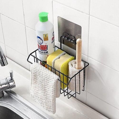 Kitchen Stainless Steel Sink Drain Rack Hanging Kitchen Storage Rack Organizer Bathroom Shampoo Towel Drain Rack