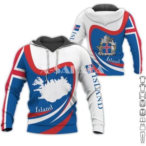 Love Country Love Iceland 3D Print XS-7XL Hoodie Man Women Harajuku Outwear Zipper Pullover Sweatshirt Unisex-2