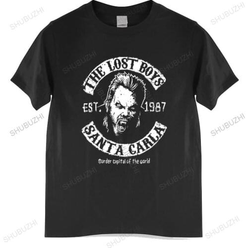 Cotton tshirt men summer tees The Lost Boys Santa Carla T-shirt Mens Cotton Graphic Tees Funny Top Tees Mens Tshirt