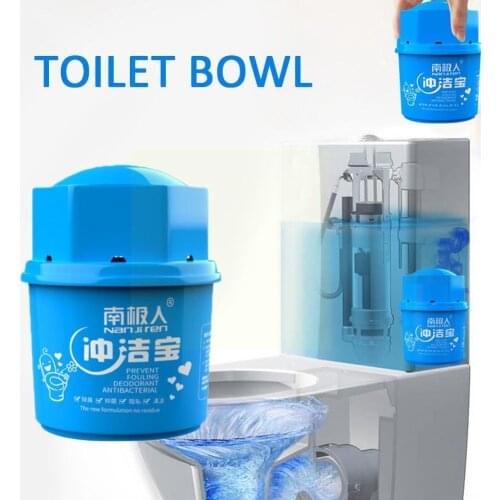 1 Bottle with 3 months cleaning treasure blue bubble toilet decontamination clean spot fragrance toilet lemon deodorant E6F1