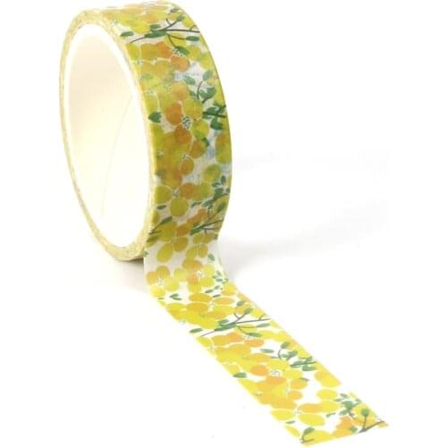 1pcs Cute Beautiful Plant yellow Leaves Decorative Washi Tape Paper DIY Scrapbooking Masking Tape School Office Supply