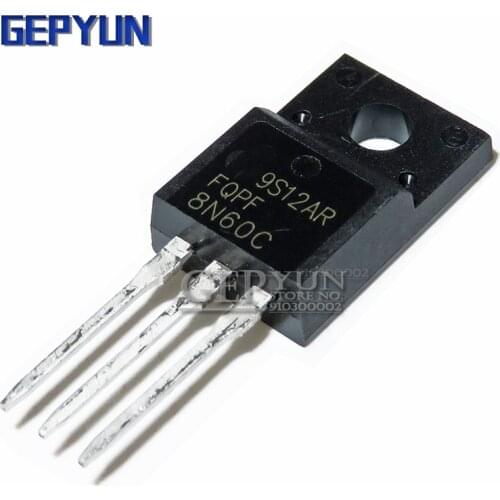 10PCS FQPF8N60C 8N60C 8N60 TO-220 TO220 MOS FET transistor Gepyun
