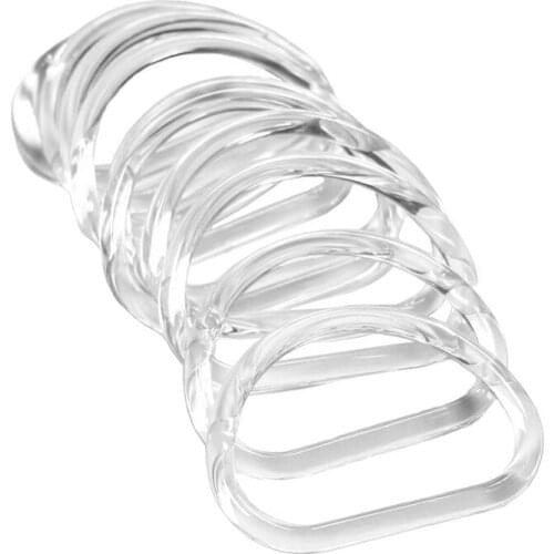 10Pcs Transparent Bag Handle Replacement D Shape Handbag Purse Handle for Handmade Beach Bag Handbags Purse Handles