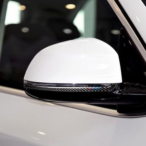 2 Pieces Anti-Scratch Trim Sticker Carbon Fiber Rearview Mirror For BMW X3 F25 X4 F26 X5 F15 X6 F16 Anti-Collision Strip