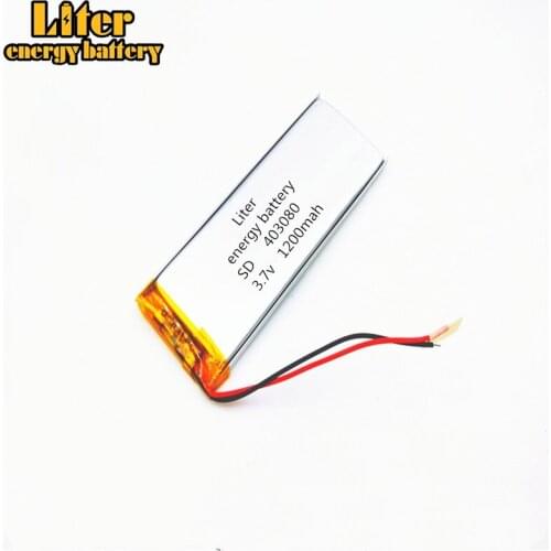 3.7V 1200mAh 383080 403080 Liter energy battery Rechargeable Battery For Mp3 MP4 MP5 GPS mobile bluetooth