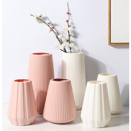 Anti-ceramic Vase European-style Home Decorations Plastic Vase Shatter-resistant Wedding Decoration Dried Flowers Real Flowers