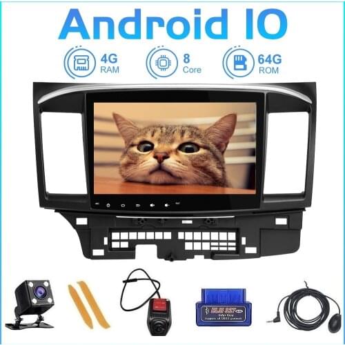 ZLTOOPAI Android 10.0 V1 Pro DSP For Mitsubishi Lancer 10 2007-2018 Car Radio Multimedia Video Player GPS Navigation RDS 2din