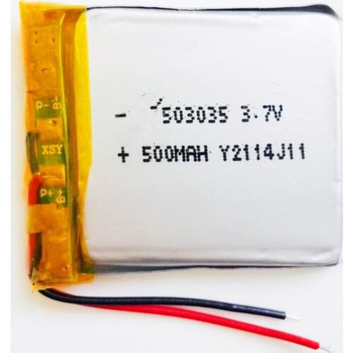 Free shipping by DHL Fedex 100pcs 3.7V 500mAh 503035 053035 Lithium Polymer LiPo Rechargeable Battery for PAD E-book bluetooth