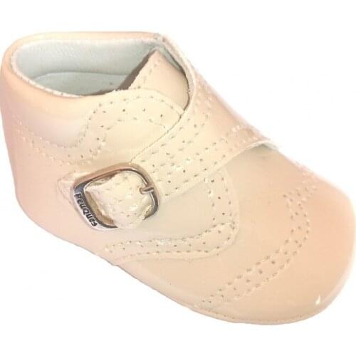 Unisex patent leather boots without sole with Peuques buckles