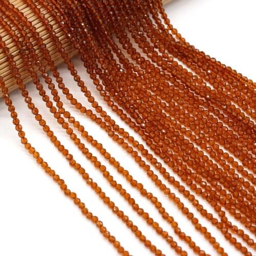 Natural Brown Spinels Beads Section Round Small Loose Stone Beads for Jewelry Making DIY Bracelet Necklace Size 3mm Wholesale